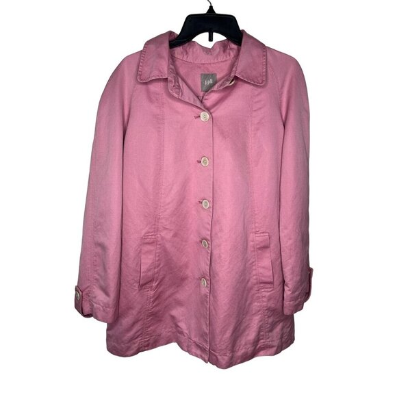 J. Jill Refine Pink Button-Up Women's Jacket Coat Size L - Picture 1 of 8